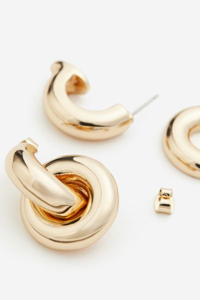 Pendientes de aro dobles - Dorado - MUJER | H&M ES | H&M (FR, IT, ES, PT, BE)