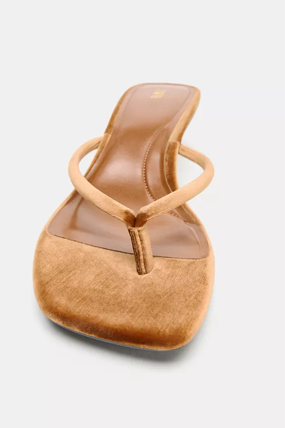 VELVET EFFECT SANDALS | Zara US