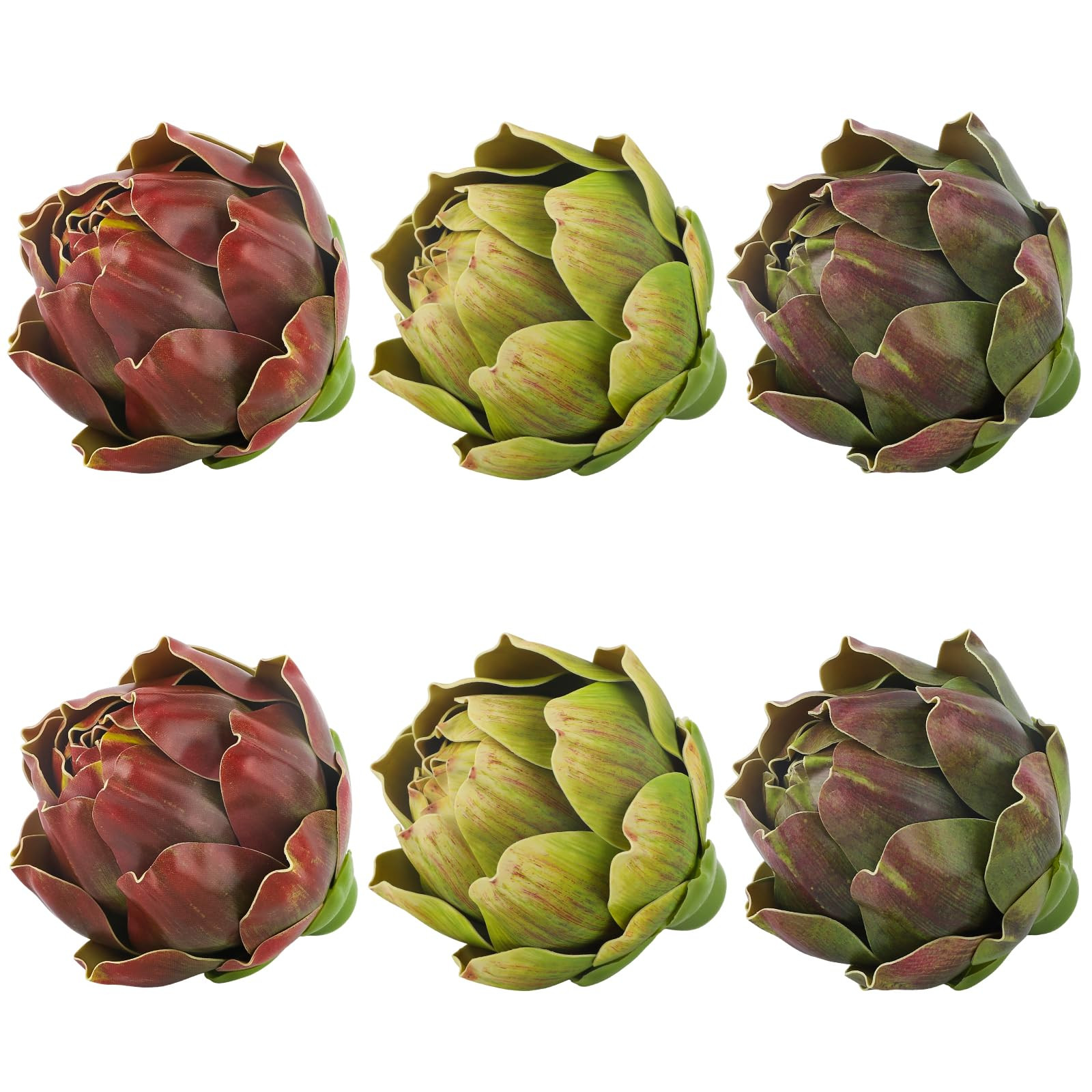6Pcs Large Colorful Artificial Artichokes Fake Vegetables Faux Artichokes for Wedding, Party, Hom... | Amazon (US)