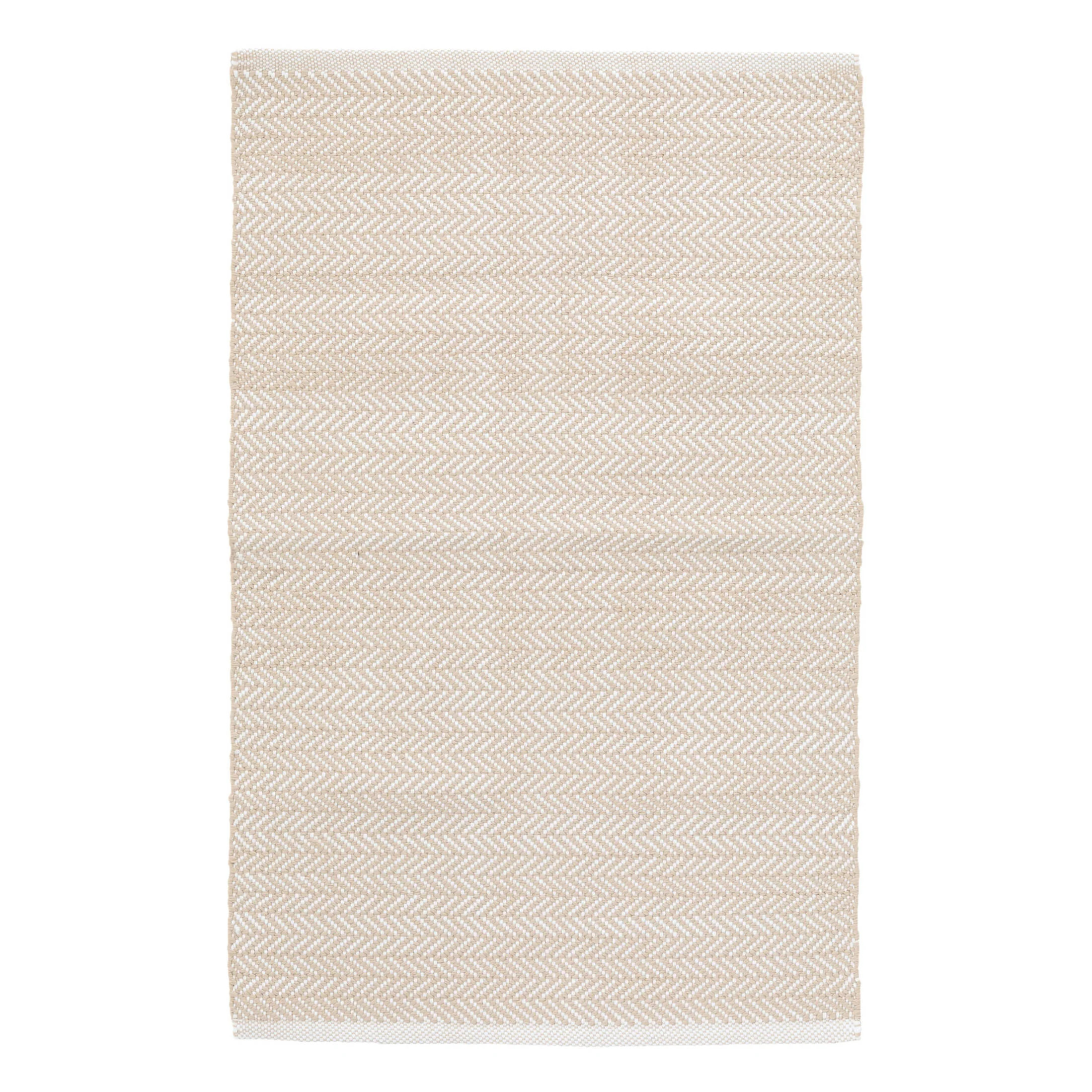 Herringbone Linen/White Handwoven Indoor/Outdoor Rug | Annie Selke
