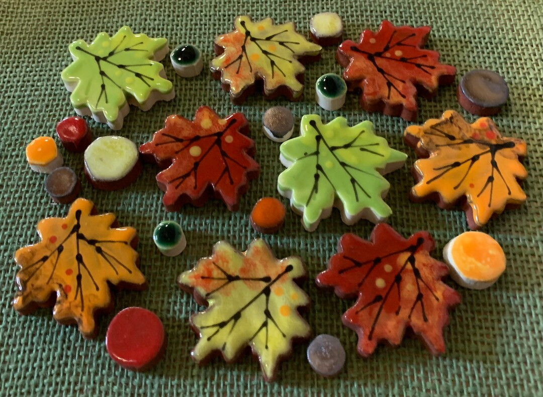 Colorful Fall Leaf Variety Tile Pack 5x5 - Etsy | Etsy (US)