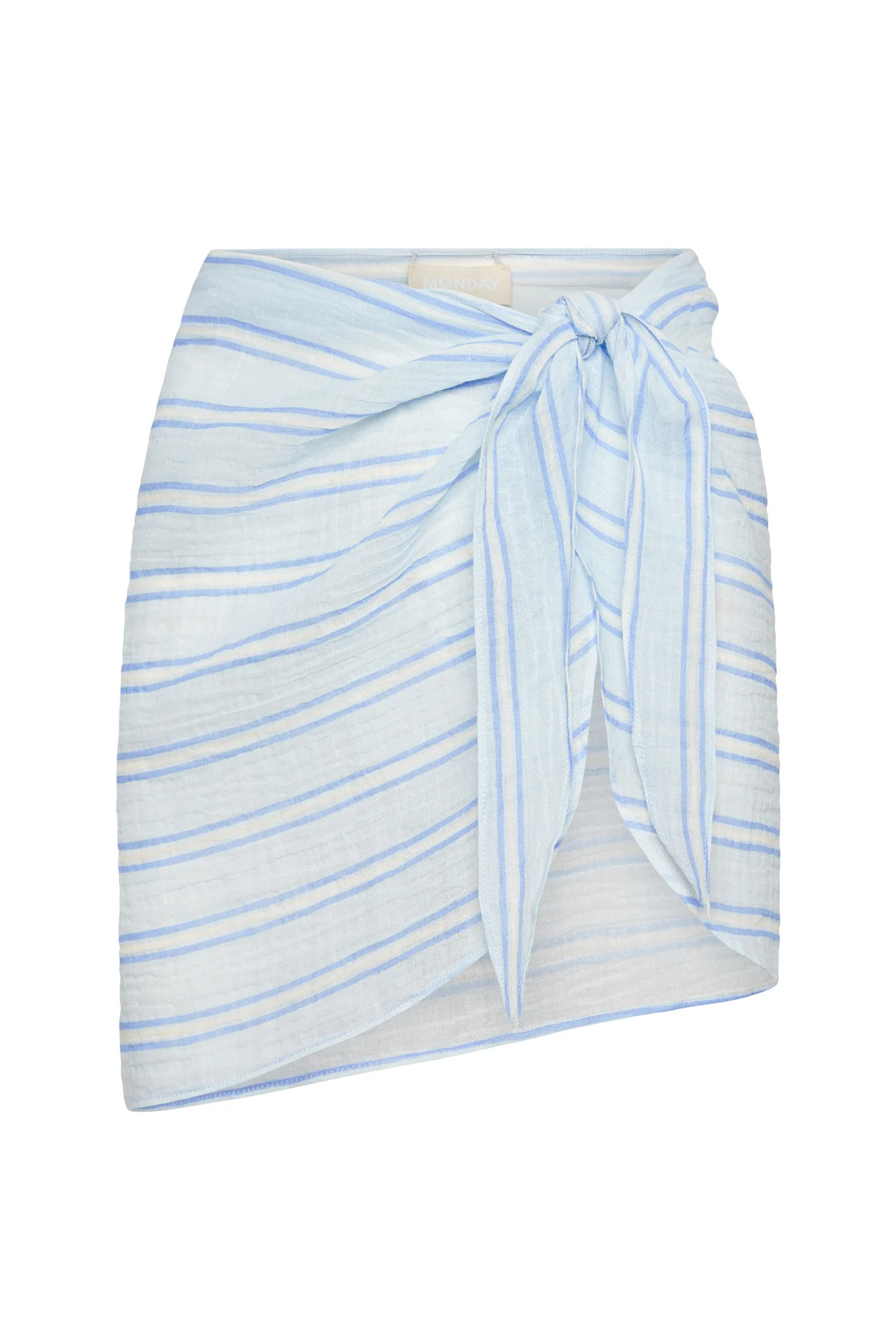 South Beach Sarong - Ice Stripe Crinkle Linen | Monday Swimwear