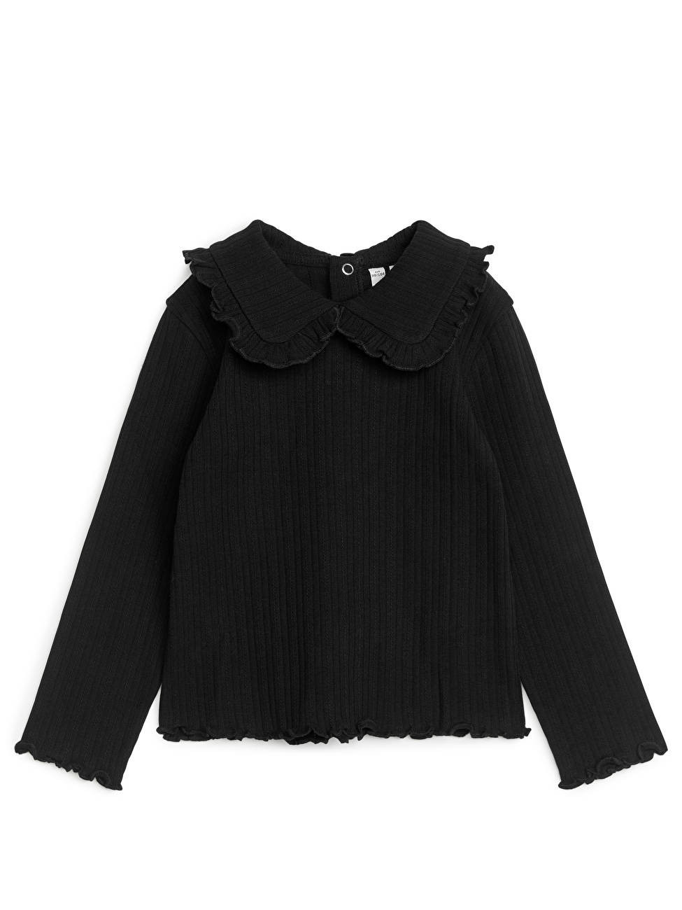 Frill Collar Pointelle Top | ARKET (US&UK)
