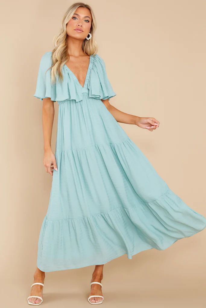 One More Chapter Dusty Sage Maxi Dress | Red Dress 