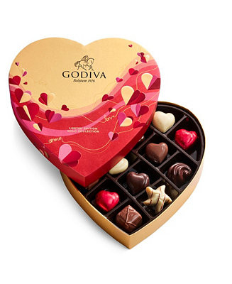 Valentine's Day Heart Assorted Chocolate Gift Box, 14 Pieces | Macy's