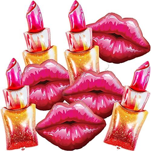 Giant, 49 Inch Lipstick Balloon - Huge Lip Balloons | Valentines Day Decoration | Makeup Balloons... | Amazon (US)