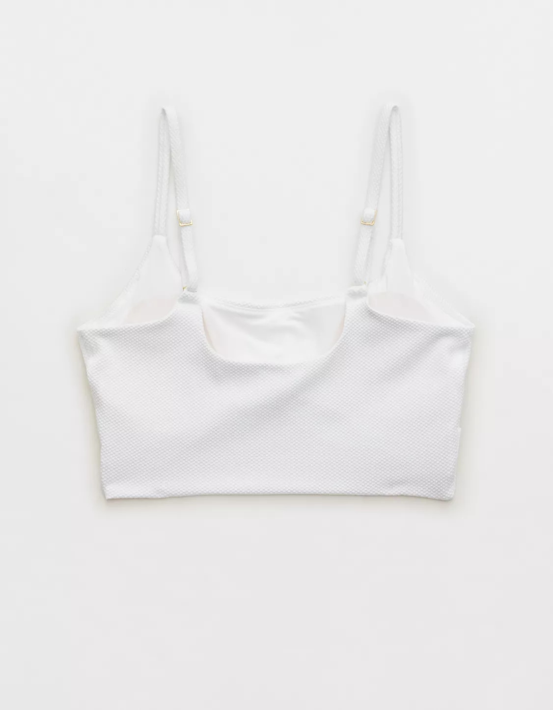 Aerie Shine Pique Scoop Twist Longline Bikini Top | Aerie