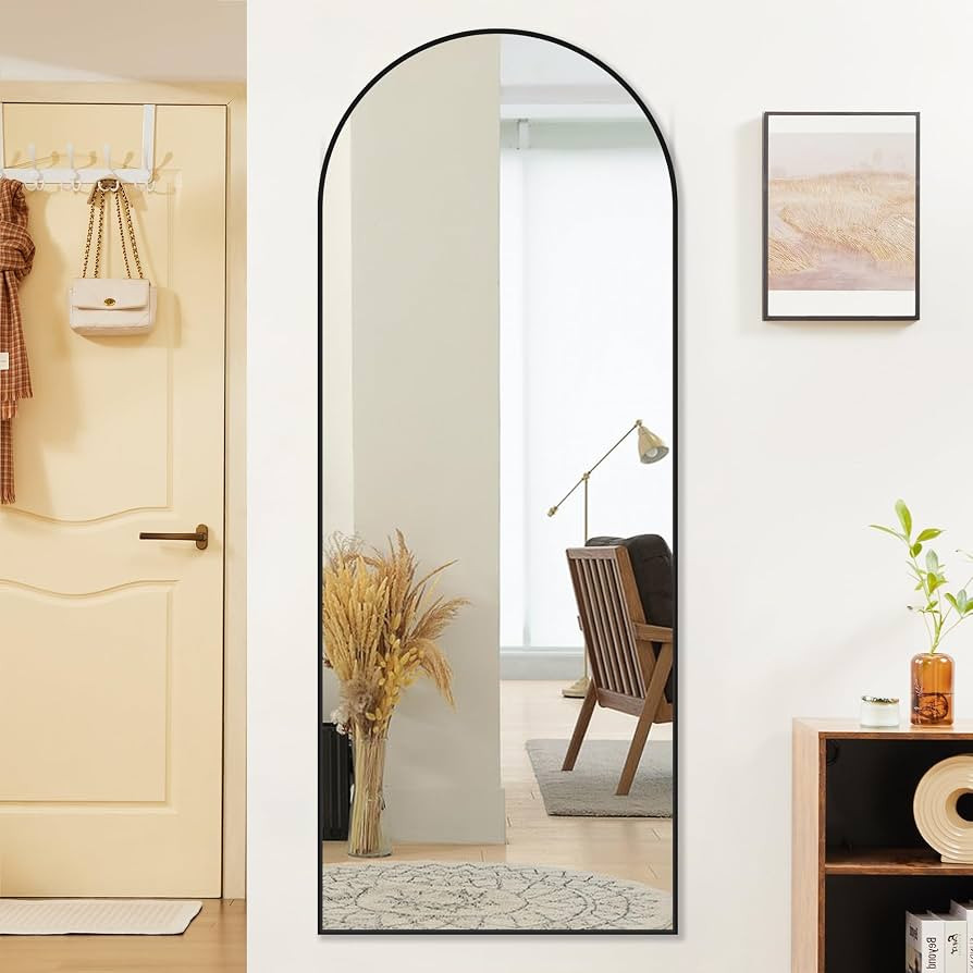 OLIXIS Arched Mirror Full Length 21.6"x64" for Bedroom, Full Body Mirror with Stand, Hanging or L... | Amazon (US)