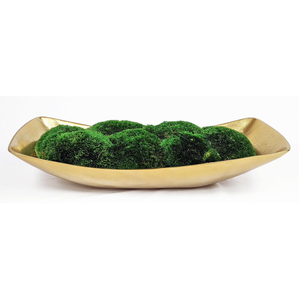 Venice Moss Centerpiece In Gold | 1stopbedrooms