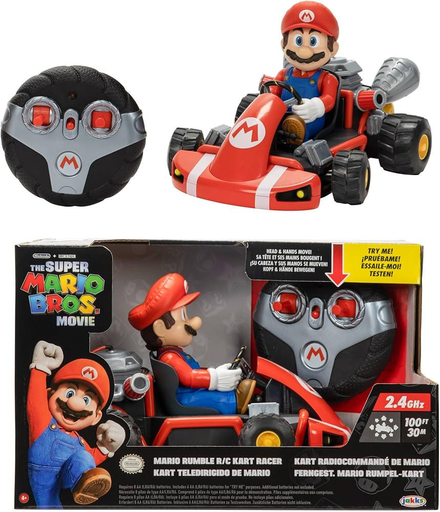 Nintendo Mario Rumble Kart RC Racer 2.4Ghz, with full function steering create 360 spins, whiles ... | Amazon (US)