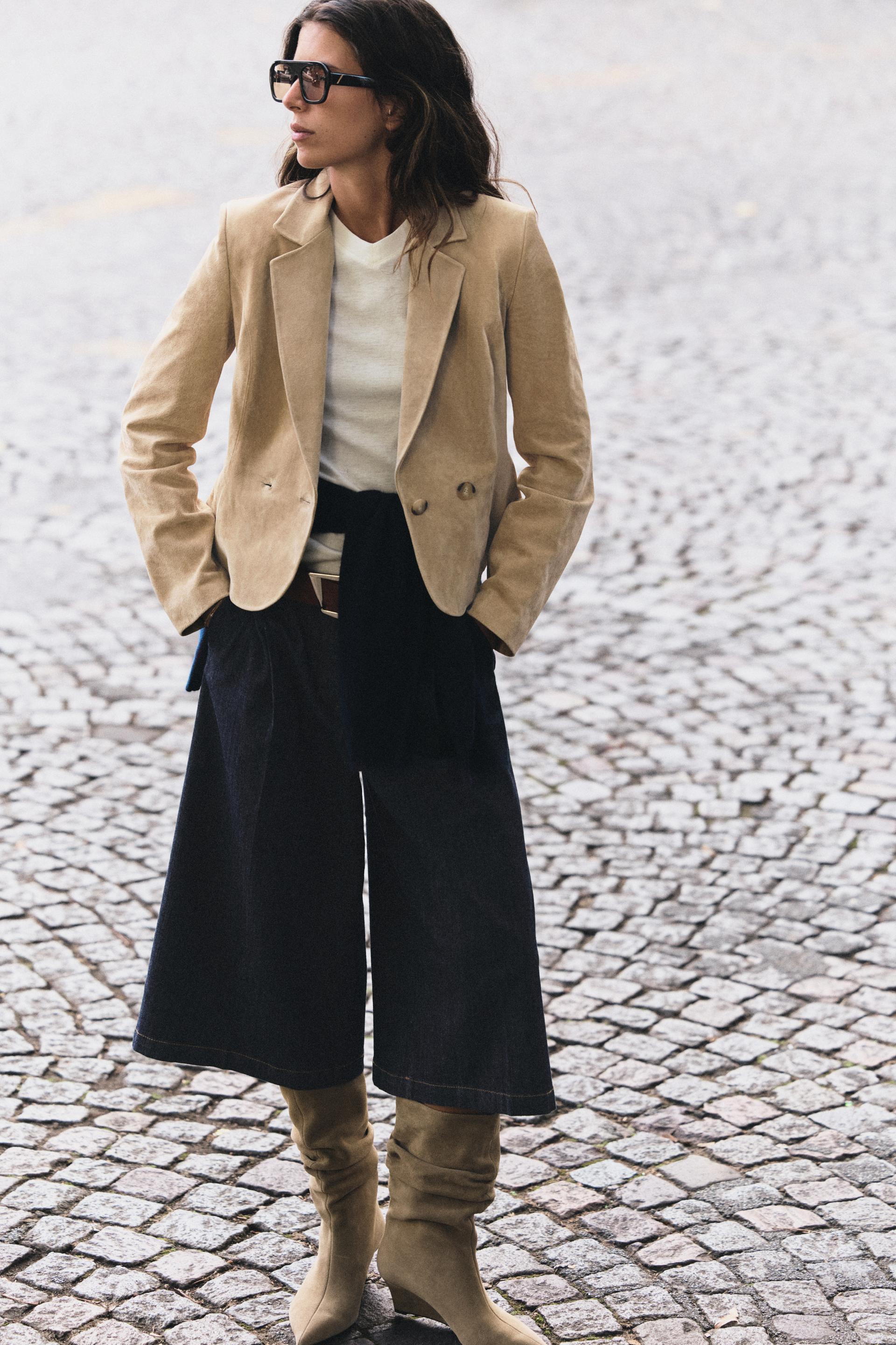 Zara - Faux Leather Short Trench Coat - Women - Black - Women | Zara US