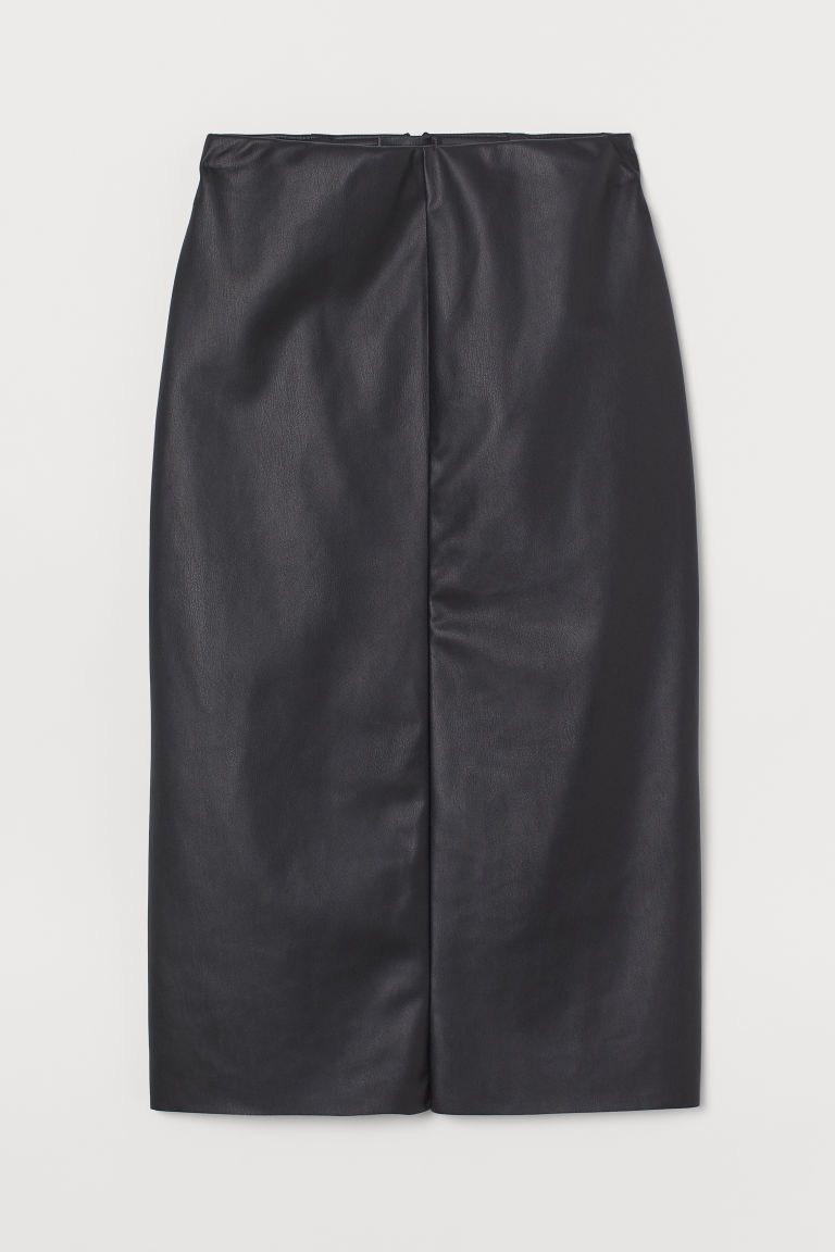 H & M - Faux Leather Pencil Skirt - Black | H&M (US + CA)