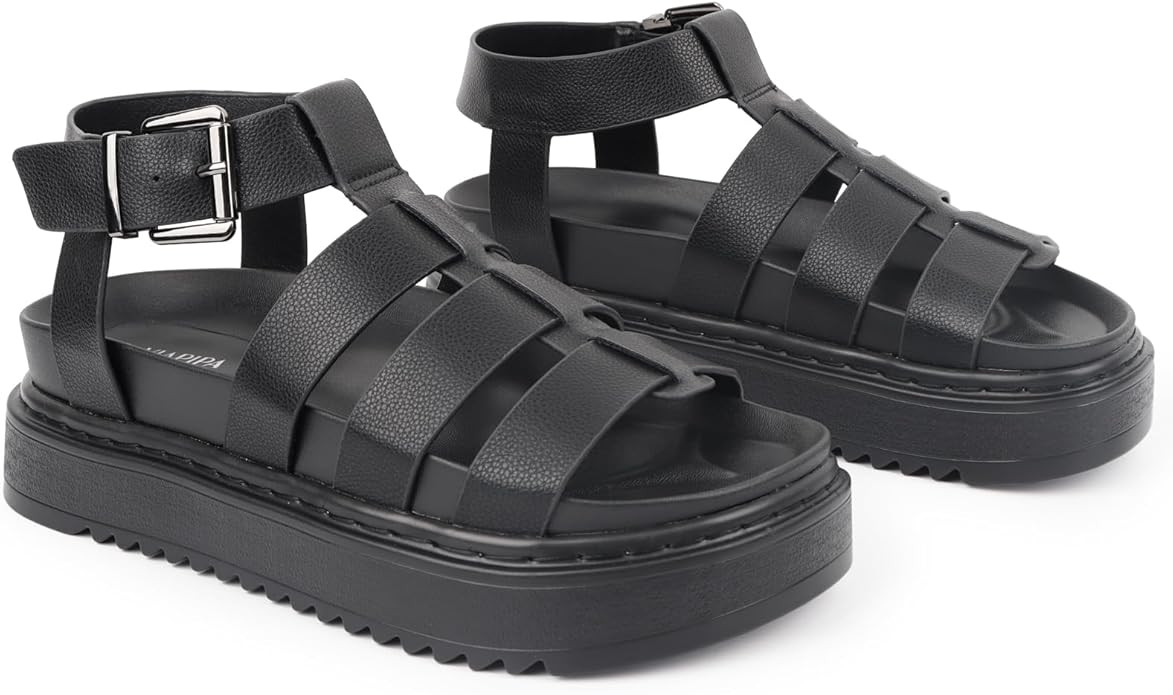 Chunky Sandals For Women,Platform Sandals For Women,Ankle Strap Casual Open Toe Arch Support Sand... | Amazon (US)