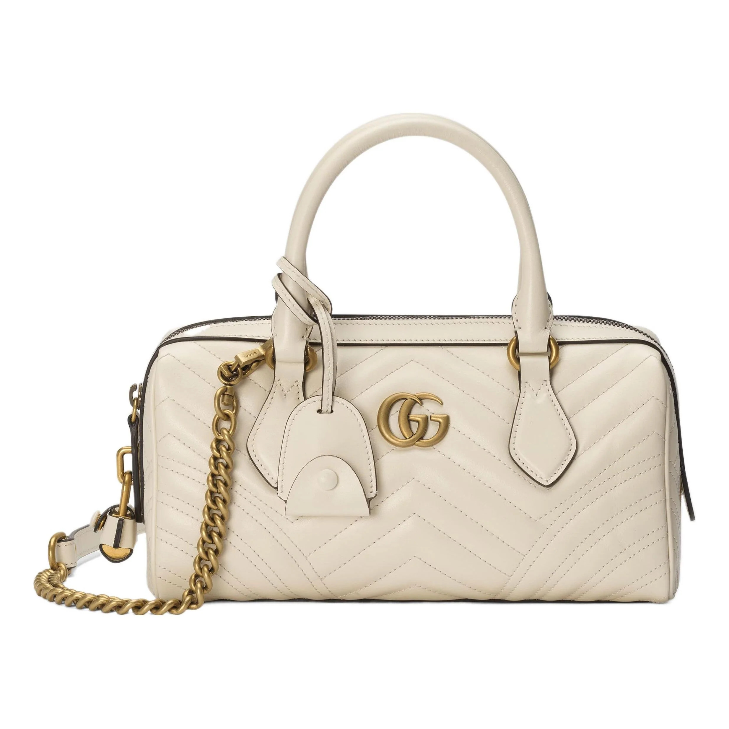 (WMNS) Gucci GG Marmont Small Top Handle Bag 'White' 746319-AABZB-9022 | KICKS CREW