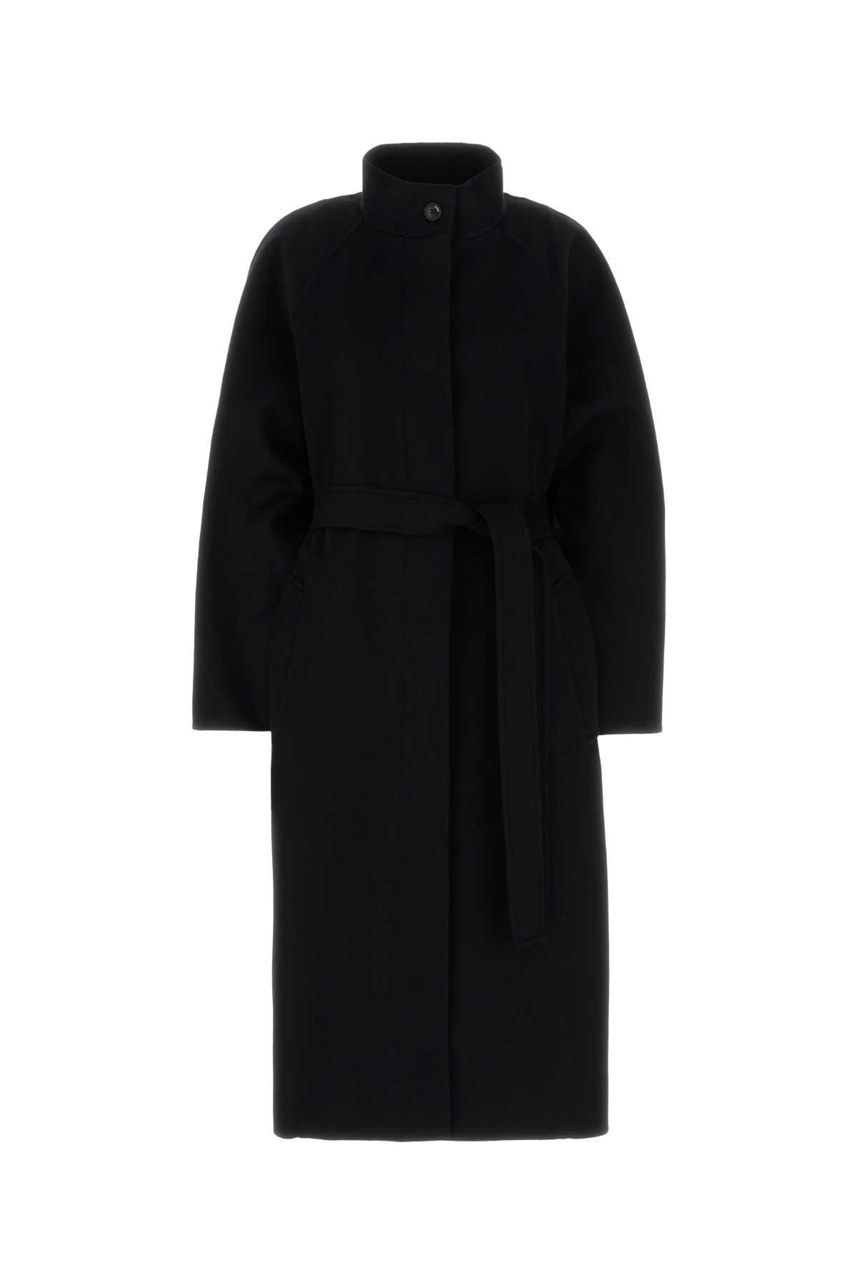 Loewe Black Wool Blend Coat | Italist.com US
