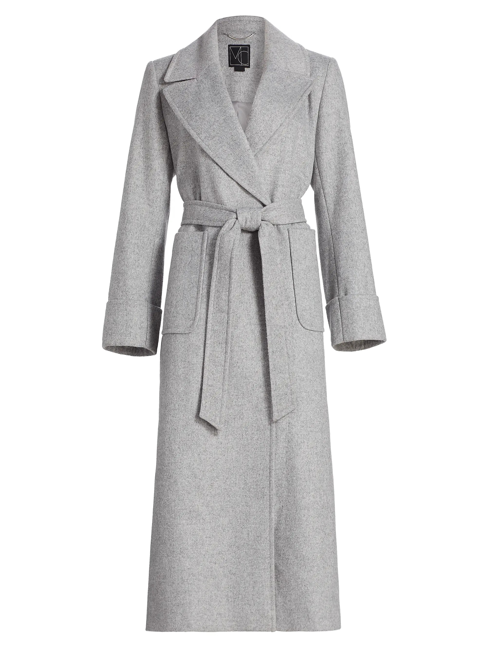Belted Wool-Blend Coat | Saks Fifth Avenue