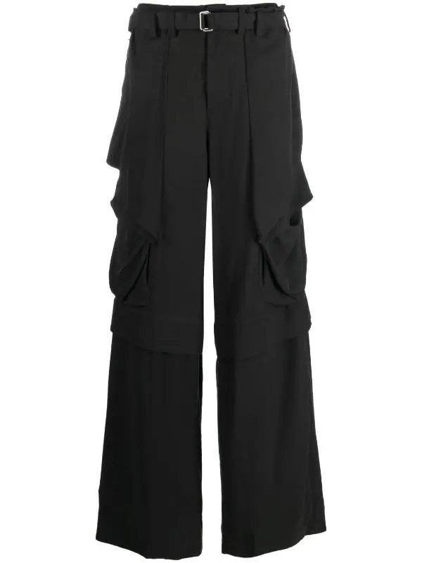 straight-leg belted-waist trousers | Farfetch Global