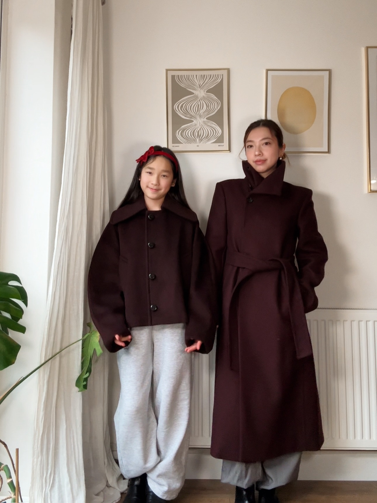 starting the festive season with burgundy red coats.. 

coats from @mango 
#ootd#grwm#styleinspo#outfitoftoday#burgundyred#wintercoat#motheranddaughter#matchingoutfit