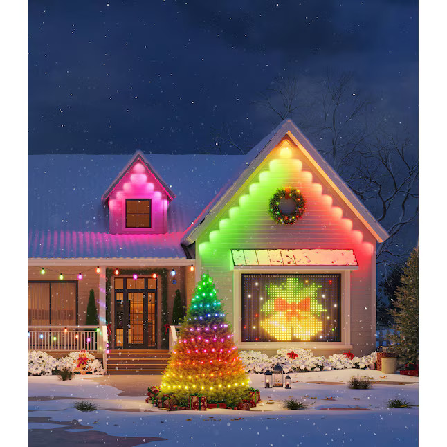 Govee 100-ft Plug-in Black Indoor/Outdoor String Light with Color changing -Light LED Mini Bulbs ... | Lowe's