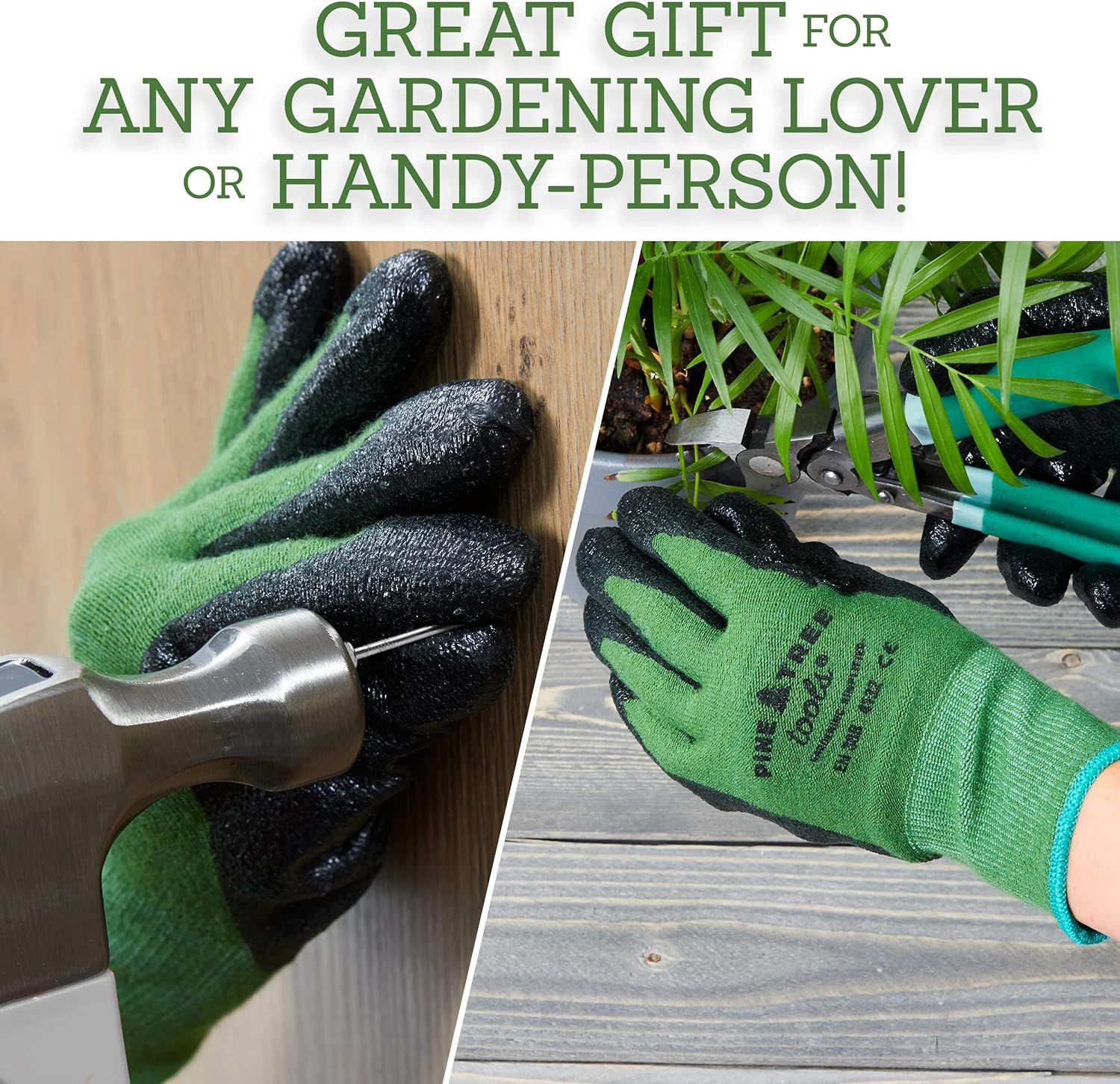 Pine Tree Tools Women's and Men's Bamboo Gardening Gloves, L | Amazon (US)