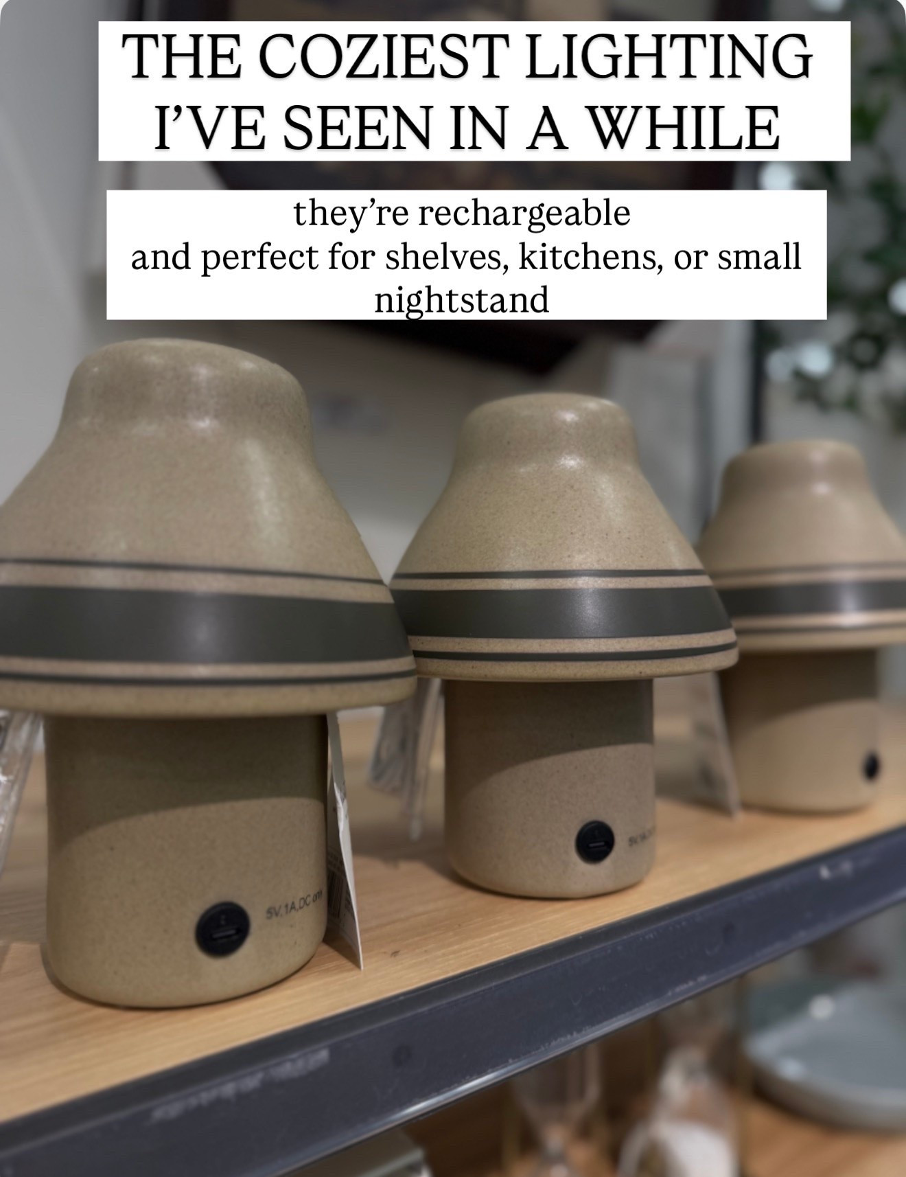 These rechargeable lamps create the coziest glow without cords. Perfect for kitchen counters, bookshelves, bathroom styling, nightstands, coffee bars, and anywhere you want soft ambient lighting.

#LTKHome #LTKSaleAlert