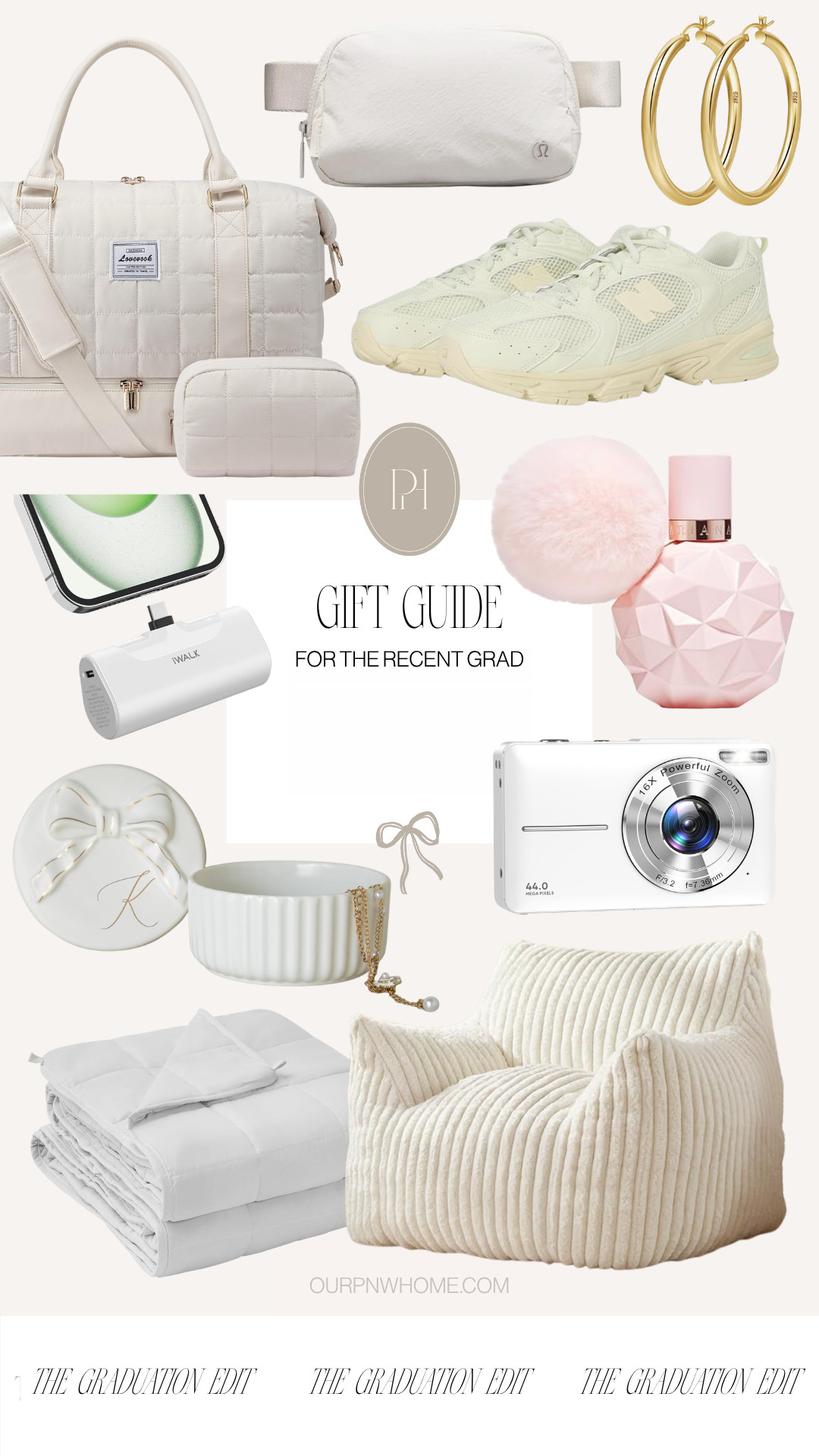 Amazon finds that make the perfect gift for the girls this graduation season!

Graduation gifts, gifts for the grad, gifts for the graduation, gifts for the teen girl, gifts for the college grad, high school grad, duffel bag, weekender bag, sneakers, tennis shoes, trainers, running shoes, belt bag, gold hoop earrings, perfume, women's fragrance, portable phone charger, weighted blanket, bean bag chairs, jewelry dish, digital camera 

 #LTKSeasonal #LTKSaleAlert #LTKKids