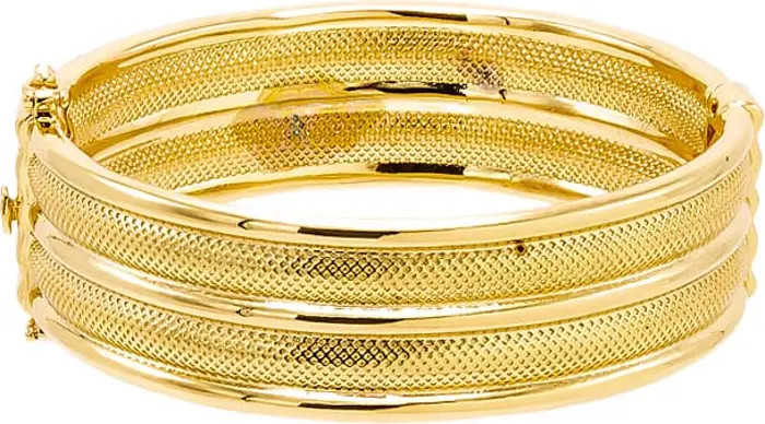 Adina Eden Solid Double Row Indented Bangle Bracelet | Nordstrom | Nordstrom