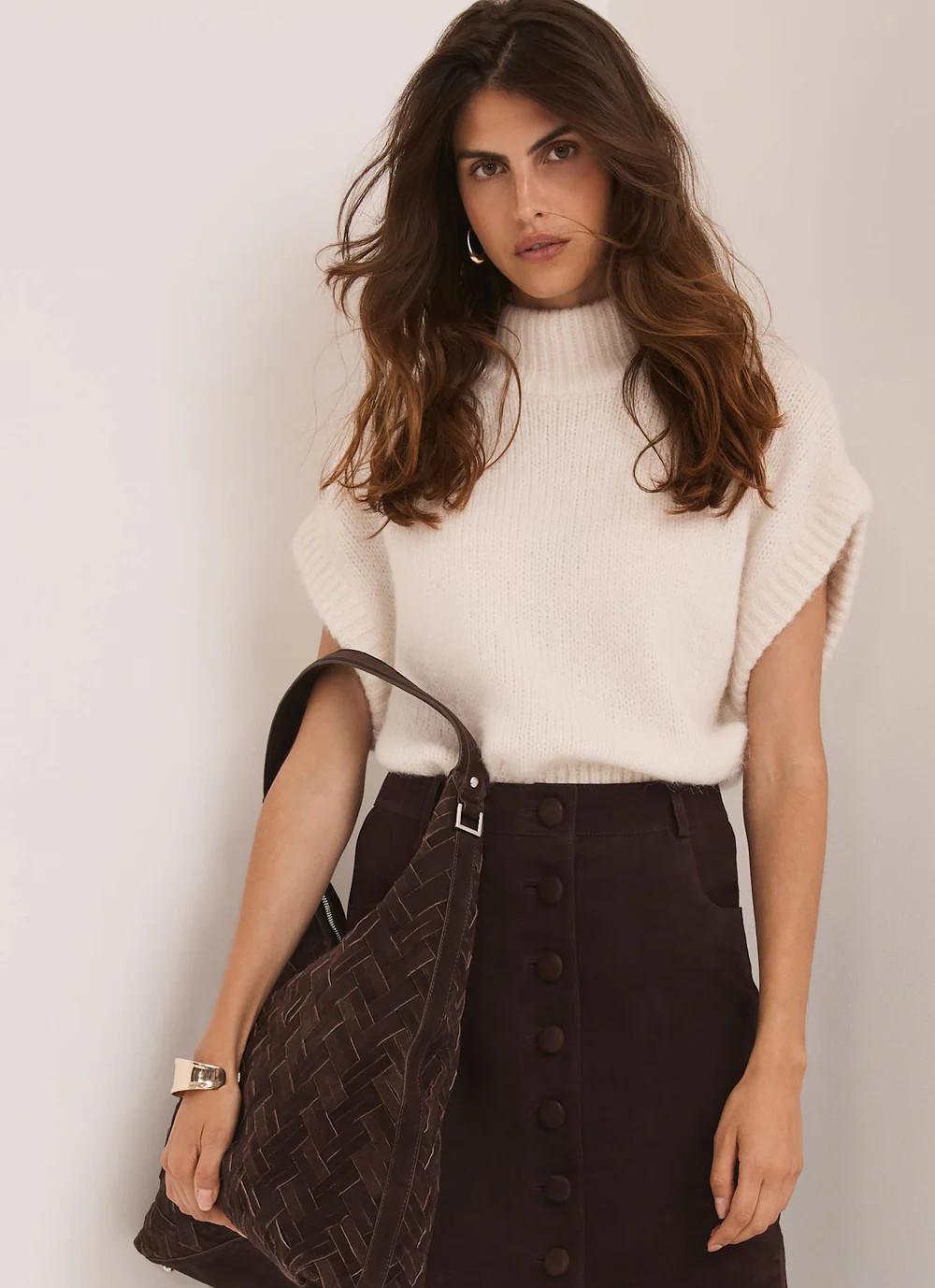 Cream Wool Blend Knit Top | Mint Velvet