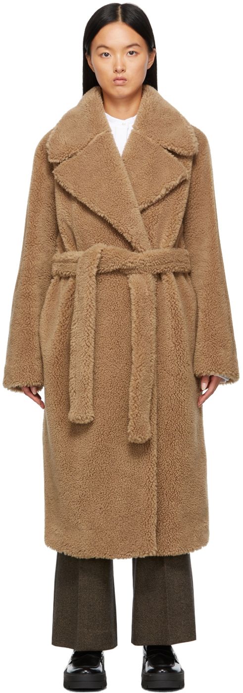 Brown Teddy Faux-Fur Coat | SSENSE