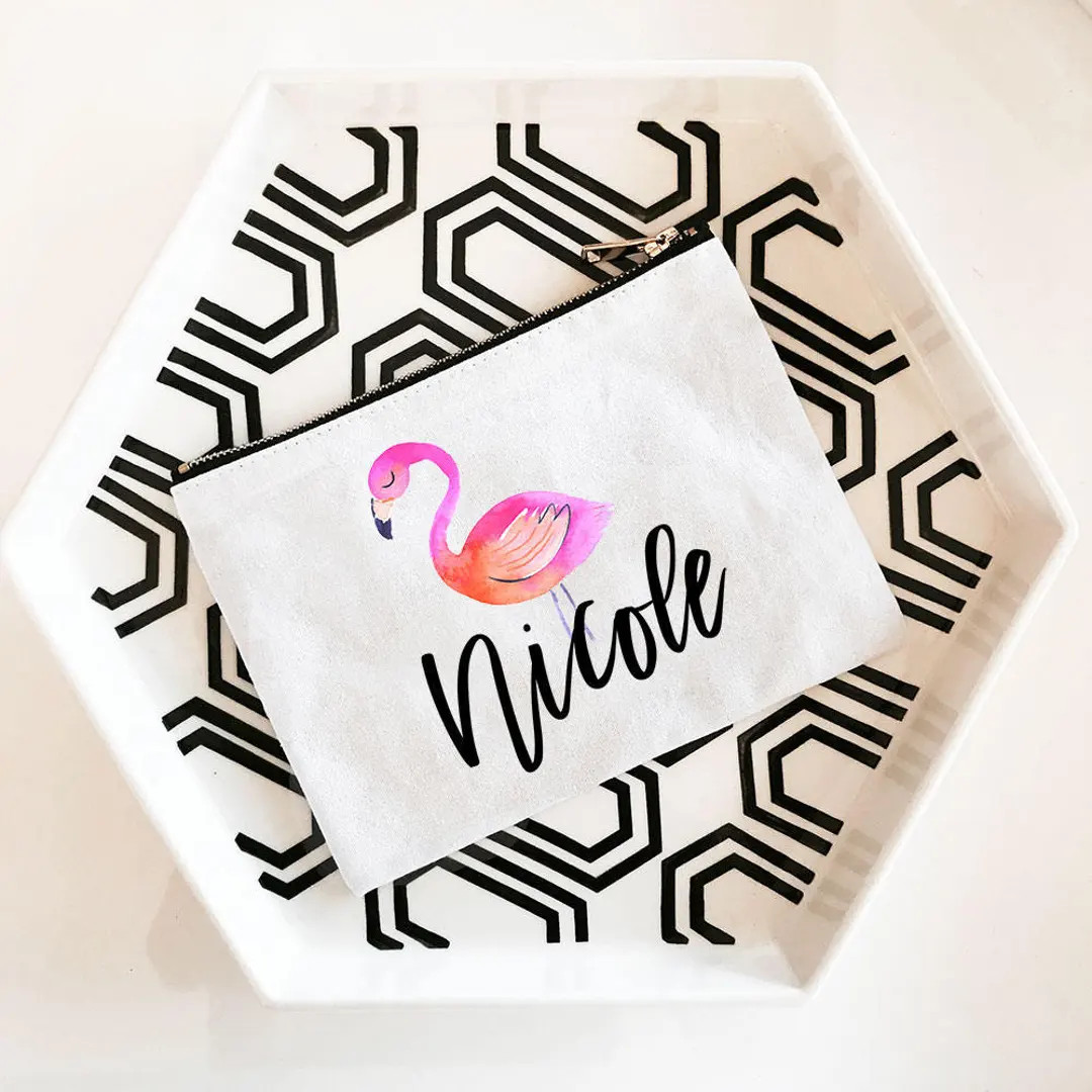 Flamingo Bag | Flamingo Makeup Bag | Flamingo Bachelorette | Flamingo Favor Bag | Flamingo Tote (... | Etsy (US)