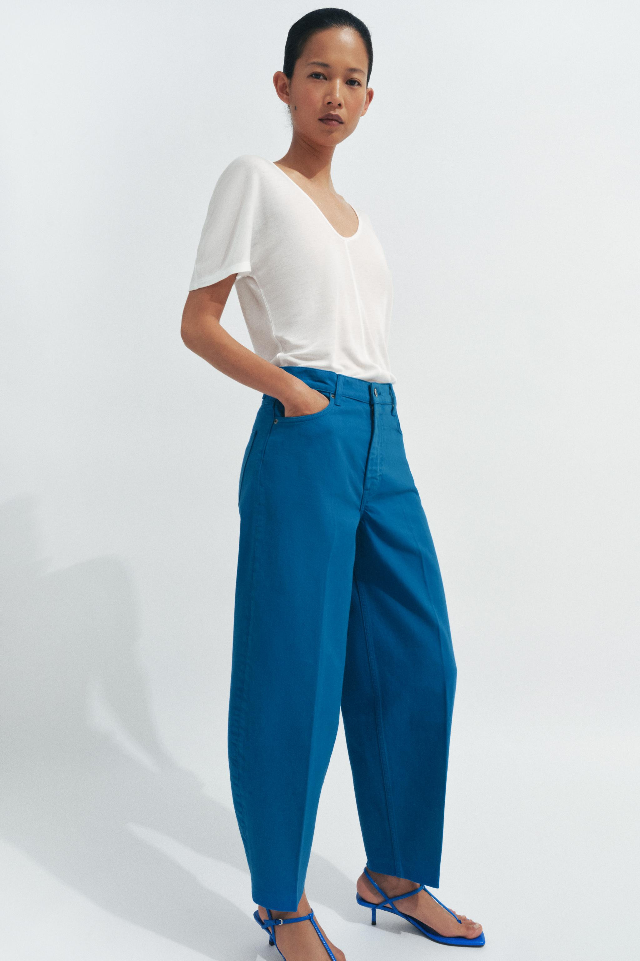 ZW COLLECTION TAPERED HIGH-WAIST JEANS | Zara UK