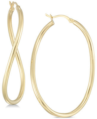 Simone I. Smith Wavy Hoop Earrings in 18k Gold over Sterling Silver or Sterling Silver - Macy's | Macy's