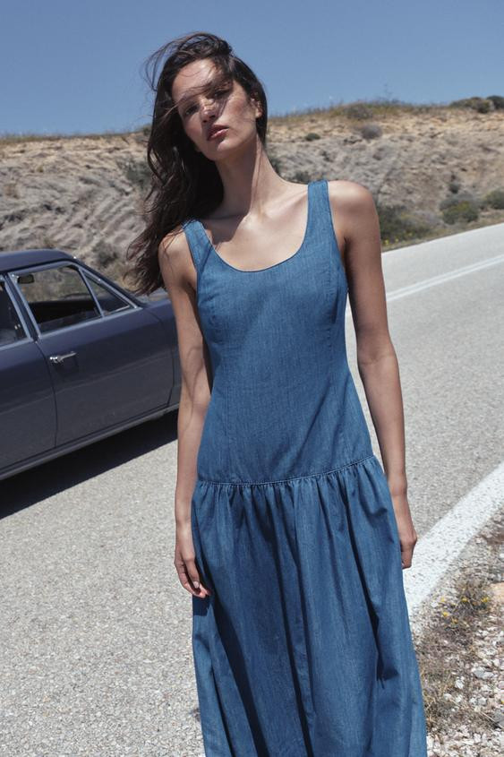 MIDI CAPE SKIRT DRESS | Zara US