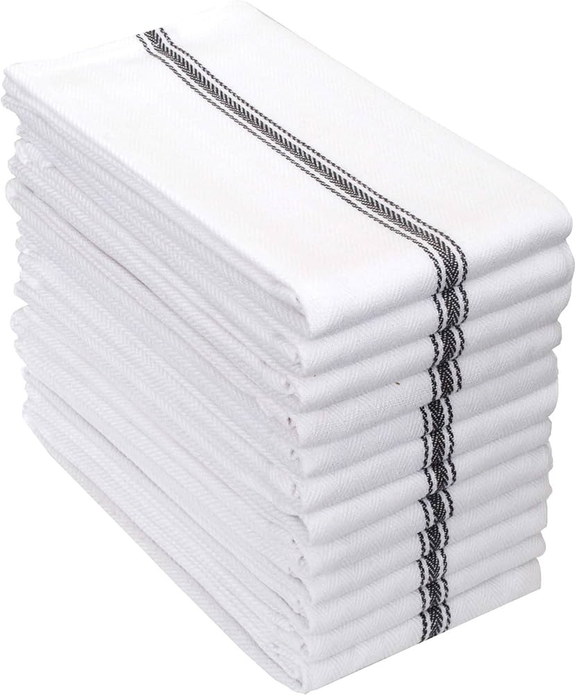 AMOUR INFINI Cotton Kitchen Towels Set of 12 - Highly Absorbent, Super Soft Tea Towel with Hangin... | Amazon (US)