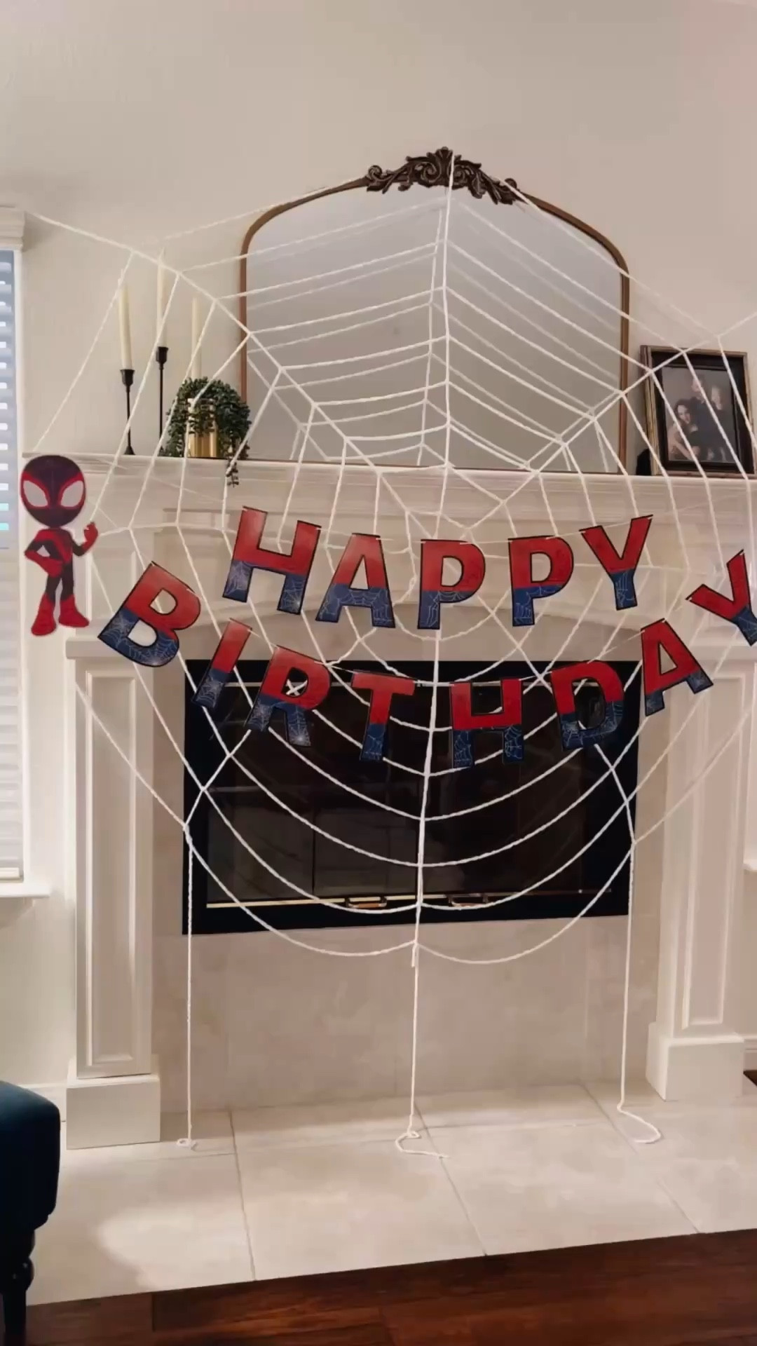 Spiderman Birthday Party Fireplace Mantle Decor Giant Spiderweb Photo Backdrop #LTKParty

#LTKmomlife #LTKKids
