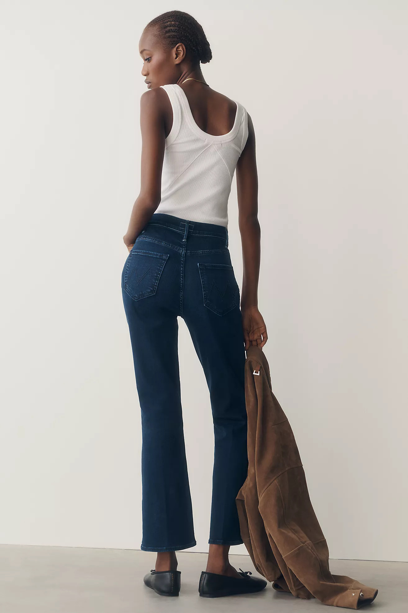 MOTHER Hustler High Rise Crop Flare Jeans | Anthropologie (US)