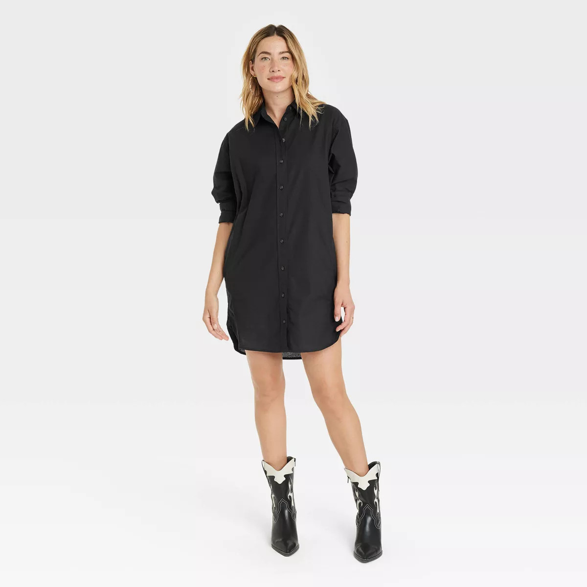 Women's Long Sleeve Mini Shirtdress - Universal Thread™ | Target