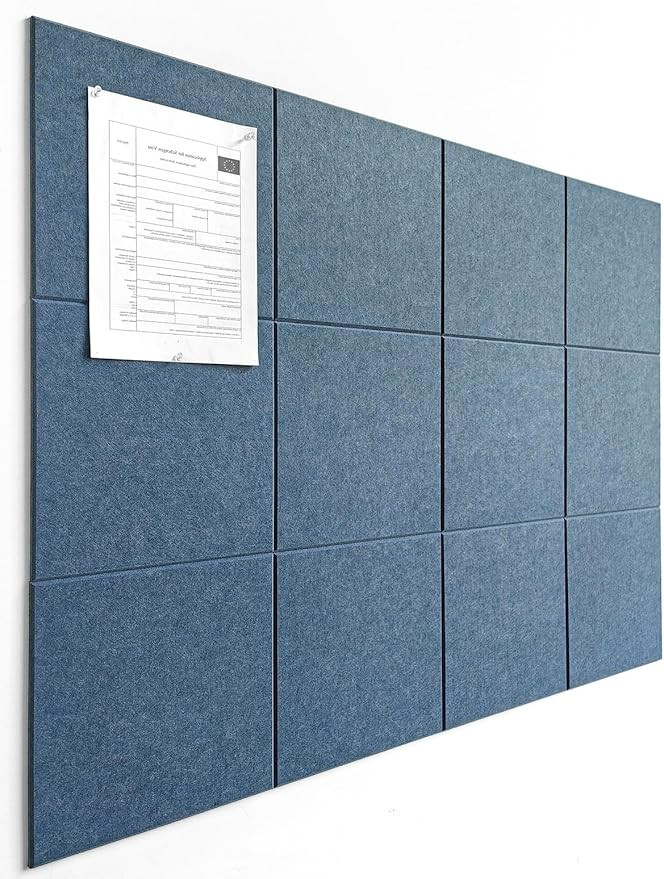 Large Cork Board Alternative - 47"x35" 12 Pack Felt Wall Tiles with Safe Removable Adhesive Tabs,... | Amazon (US)