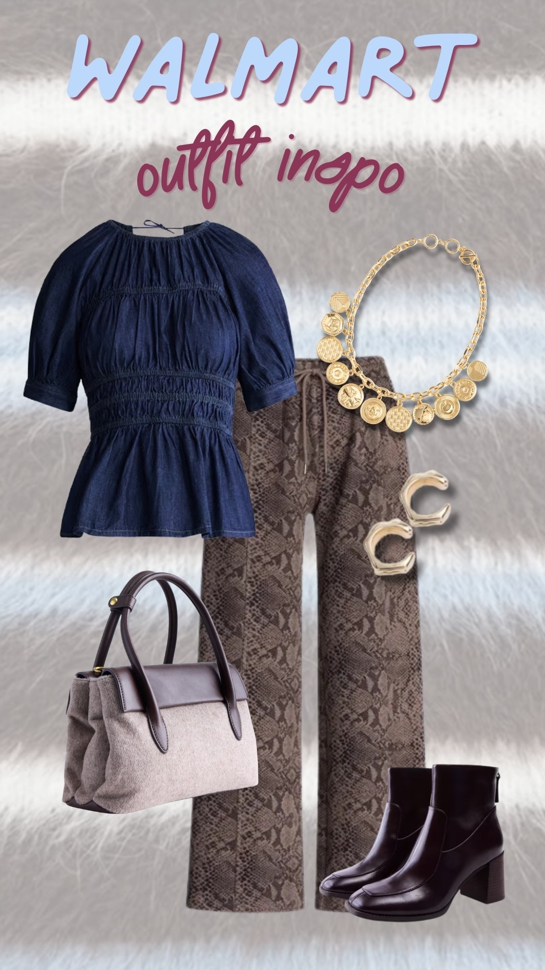 Walmart outfit inspo featuring fun printed pants paired with a classic navy top for an easy everyday look. I love how the print adds personality while the navy keeps everything feeling simple and pulled together.

#LTKSeasonal #LTKdayinmylife #LTKgrwm