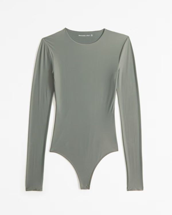 Soft Matte Seamless Long-Sleeve Crew Bodysuit | Abercrombie & Fitch (US)