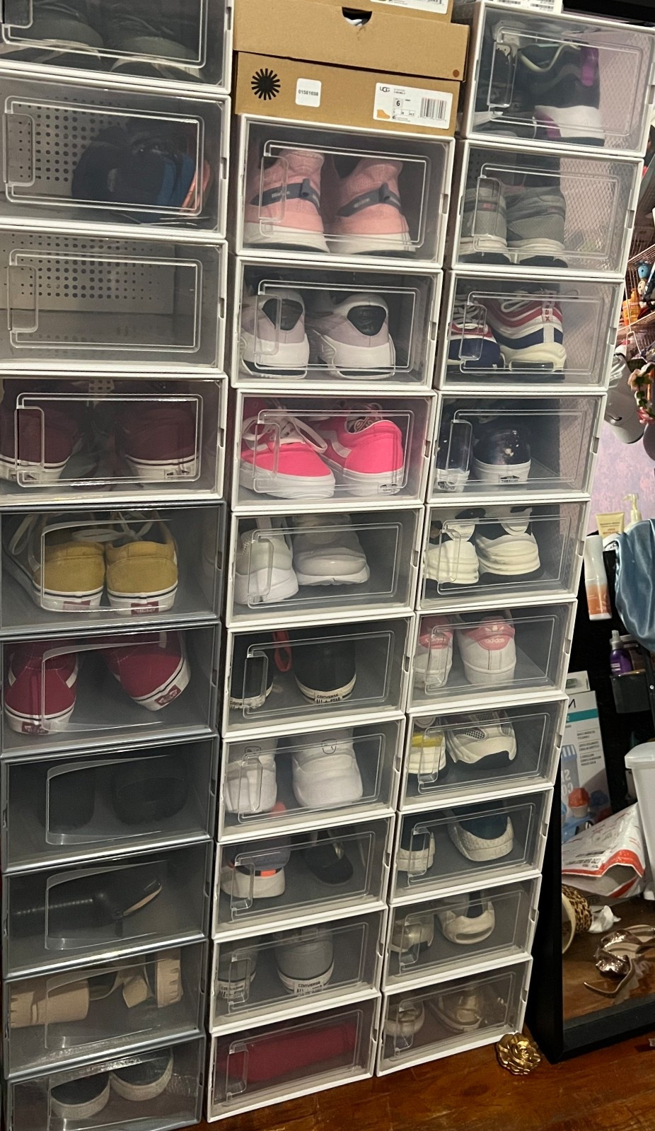 Easiest way to Organize the sneaker Collection without Mismatched boxes is to grab yourself some Clear plastic Shoe Boxes! It’s been a Game Changer...

#LTKdayinmylife #LTKootd #LTKgrwm