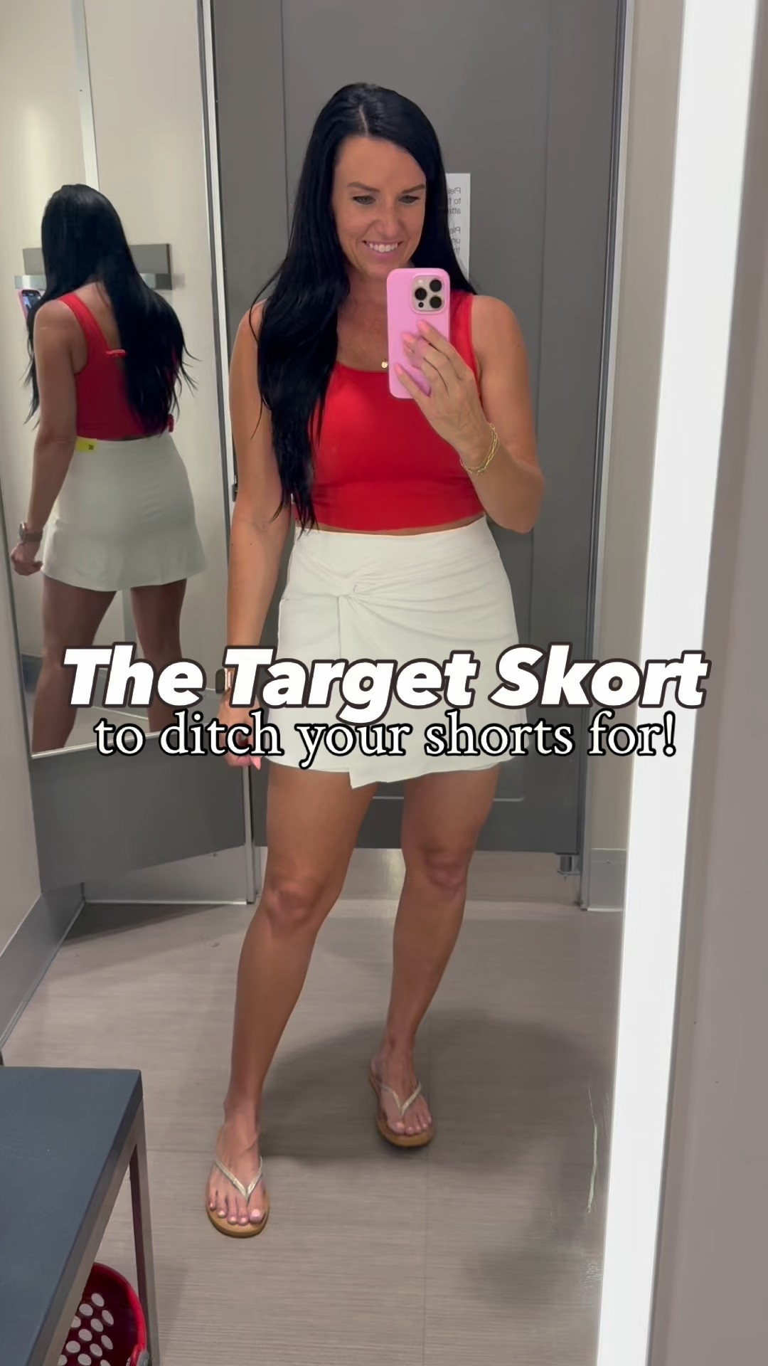 The Target skort to ditch your shorts for this summer! 🎯

Comment “shop” and I’ll DM the links!

Fit is TTS but if between sizes go up. I’m 5’5” for reference. I felt more comfortable sizing up to a M.