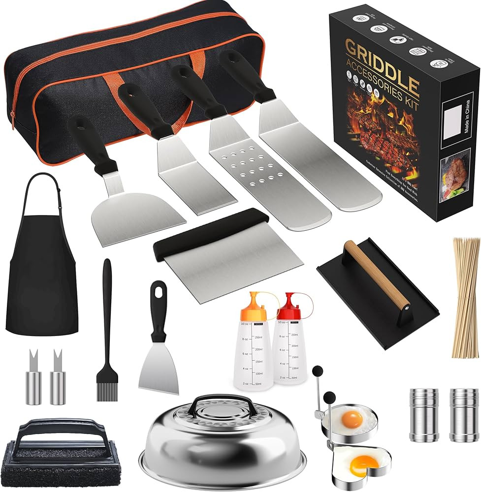 120 Pcs Griddle Accessories Kit, Griddle Accessories for Blackstone - Perfect Flat Top Grilling A... | Amazon (US)