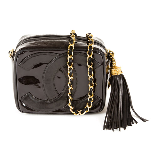 Chanel Patent Tassel Pochette (Authentic Pre Owned) | LuxeDH
