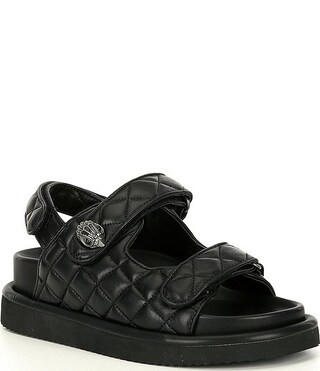 Orson Leather Quilted Platform Slingback Sandals | Dillard's