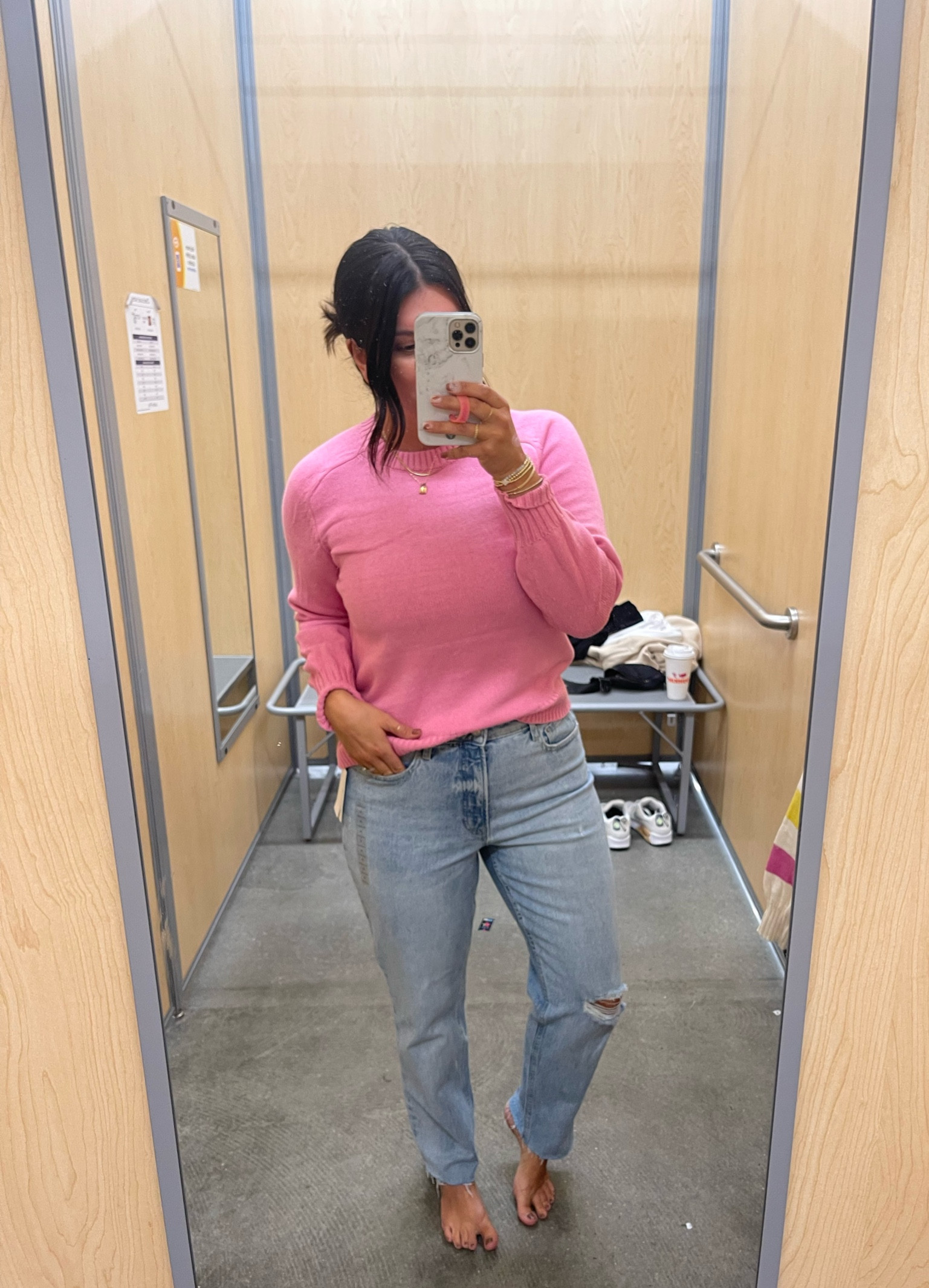 Walmart fashion finds 
Fall fashion 
 Large sweater 
Size up jeans to 14 
Junior fit


#LTKunder50 #LTKstyletip #LTKunder100