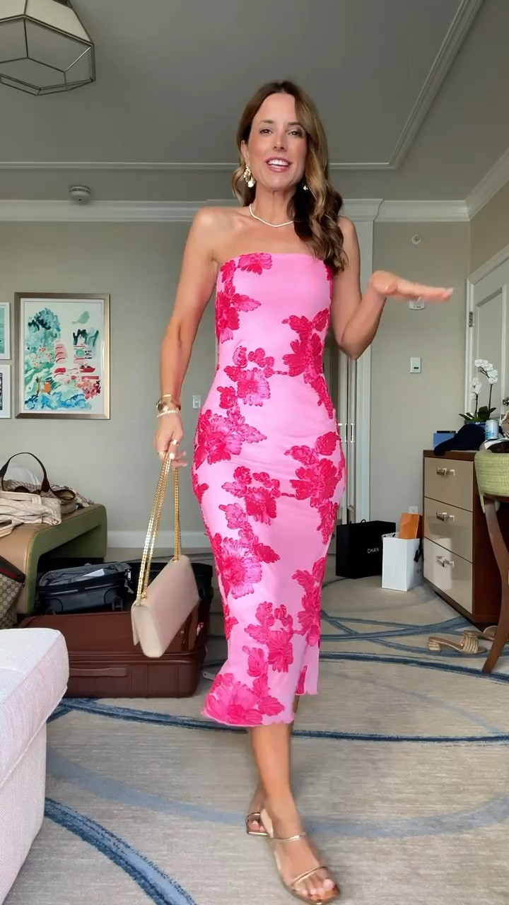 My Palm Beach dinner outfit in XS. Wedding guest dress. Spring wedding guest. Summer wedding guest. Cocktail dress. Vacation outfit. Vacation dress. Party dress. Gold heels are TTS. YSL Kate purse. 


#LTKWedding #LTKootd #LTKTravel