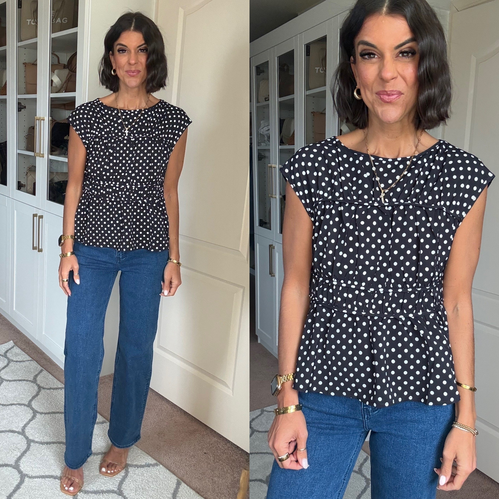 Size small in blous size 2 in jeans 

#LTKSeasonal