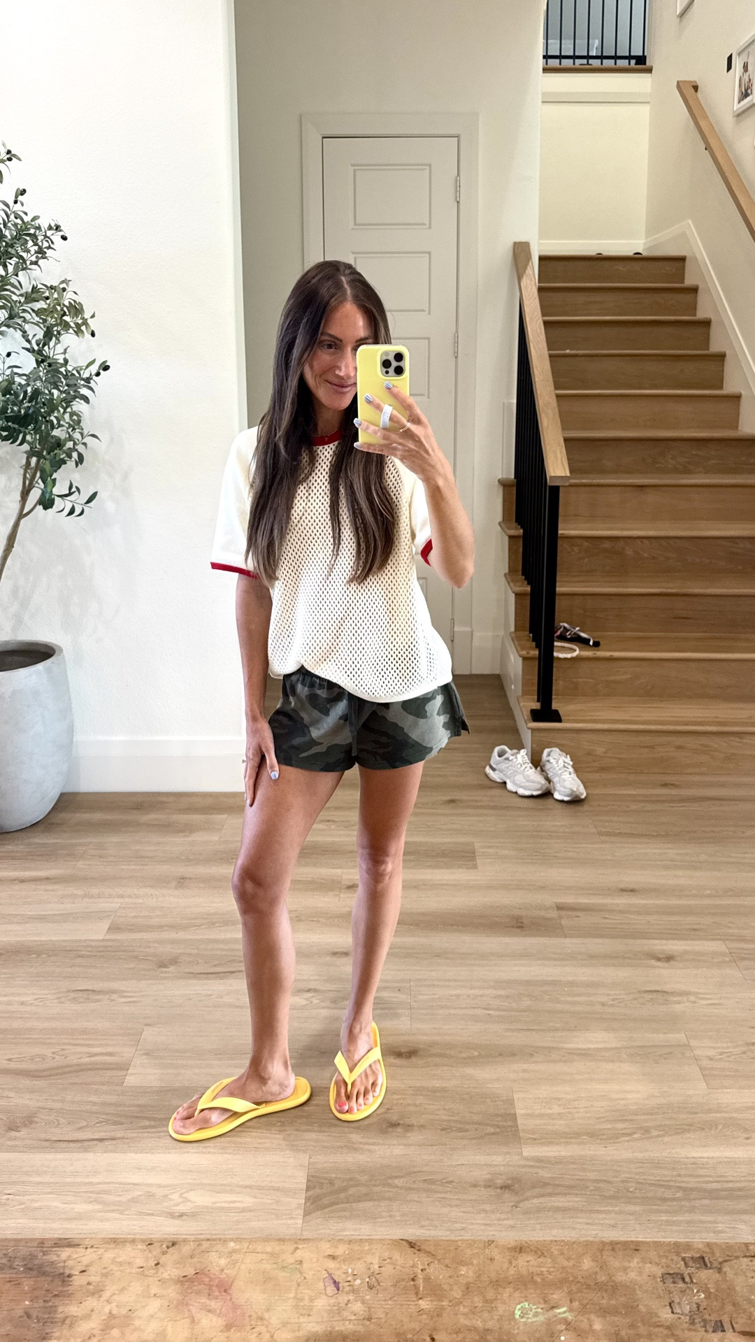 This top keeps you so cool on a hot day! I love this outfit, so fun for summer. Linking up some similar shorts. Yellow flip flops.

#LTKootd #LTKgrwm #LTKdayinmylife