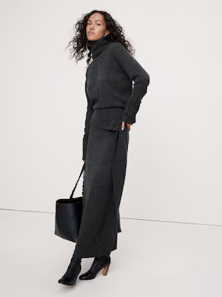 Merino-Cotton Maxi Sweater Dress | Banana Republic (US)